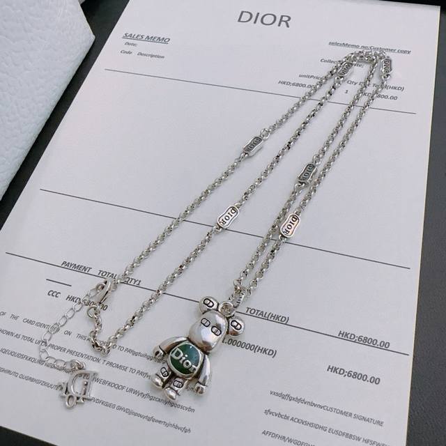 Dior new Dior necklace original goods counter new model open mold retro fashion