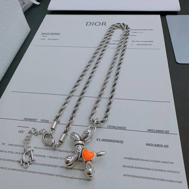 Dior new Dior necklace original goods counter new model open mold retro fashion
