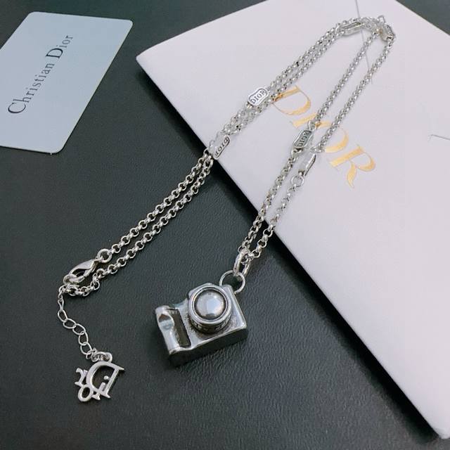 Dior new Dior necklace original goods counter new model open mold retro fashion