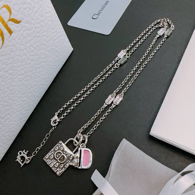 Dior new Dior necklace original goods counter new model open mold retro fashion