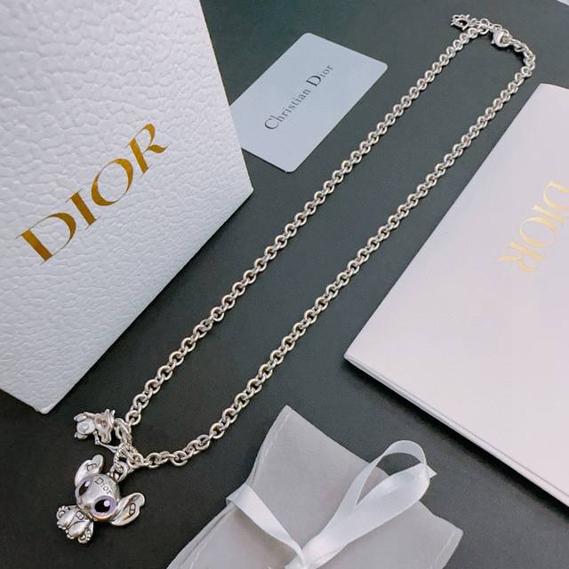 Dior new Dior necklace original goods counter new model open mold retro fashion