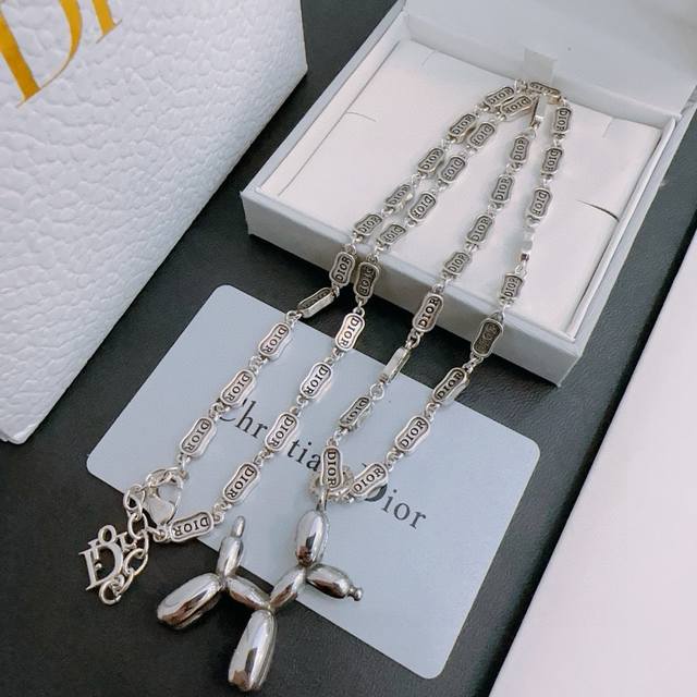 Dior new Dior necklace original goods counter new model open mold retro fashion