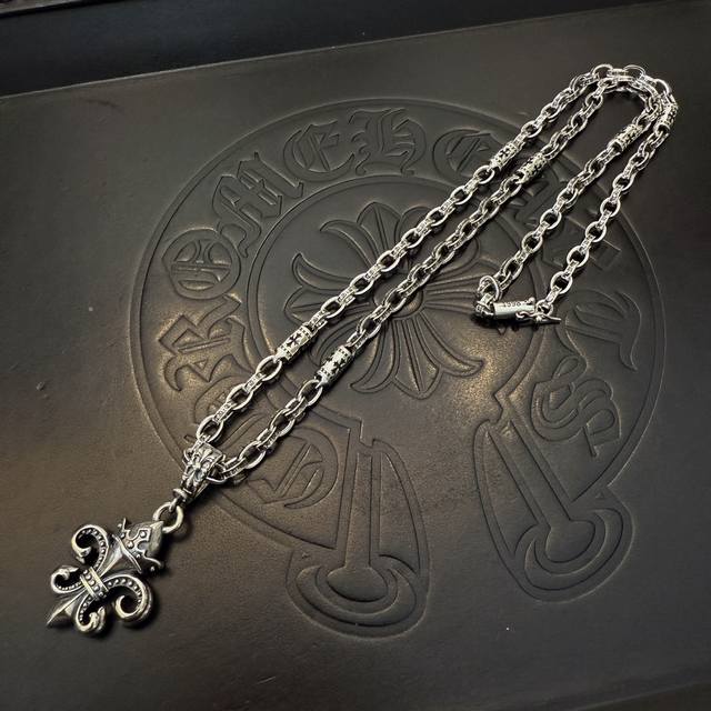 New counter quality Chrome Hearts Chrome Hearts classic retro cross necklace Sc