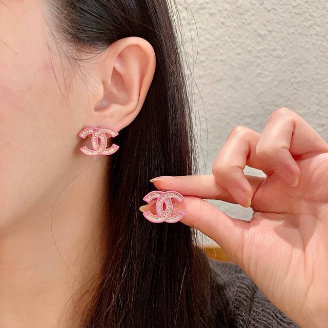 Chanel Chanel vintage double C earrings original replica logo Xiaoxiang's styles