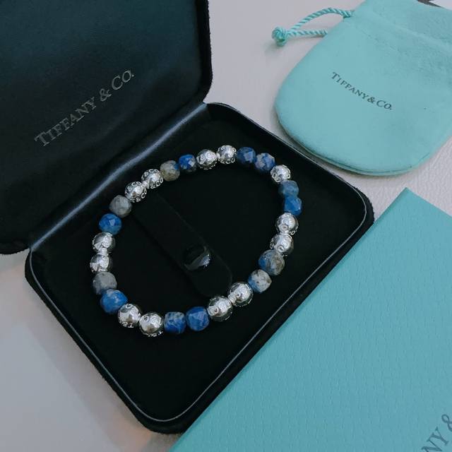 Tiffany bracelet Tiffny&Co. counter exquisite version multi-element agate silve