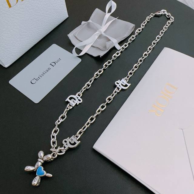 Dior new Dior necklace original goods counter new model open mold retro fashion