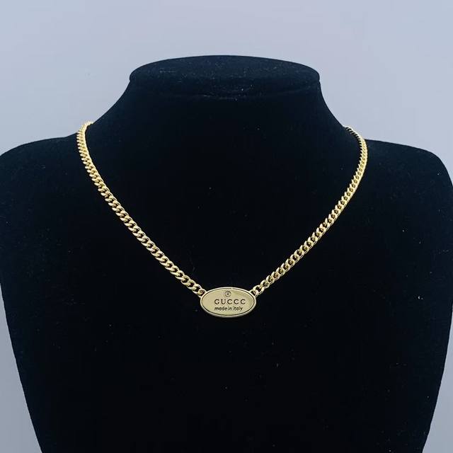 G Home Classic Necklace Double G Letter Retro Necklace Female Brass 2025 New Nec