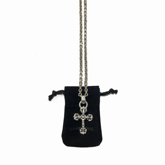Genuine Chrome Hearts necklace. PP chain flame cross The most genuine flame cro