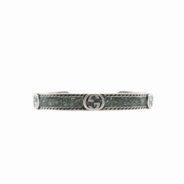 Gucci Turquoise Hoop Bracelet Double G Stylish Style Retro Old Code: 500760 DDD