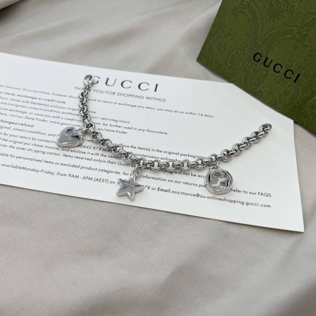 Gucci Gucci Double G Star Heart Bracelet DDD