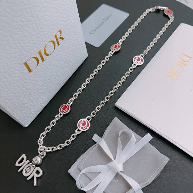 Dior new Dior necklace original goods counter new model open mold retro fashion