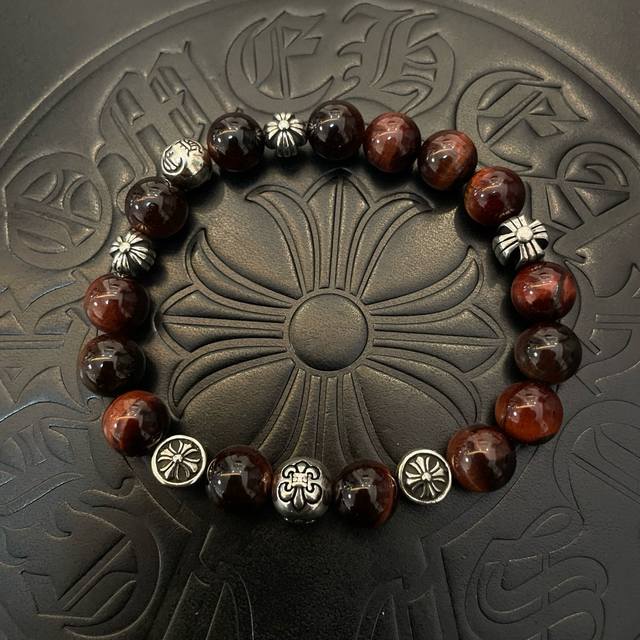 New counter quality Chrome Hearts classic retro multi-element bracelet, concave