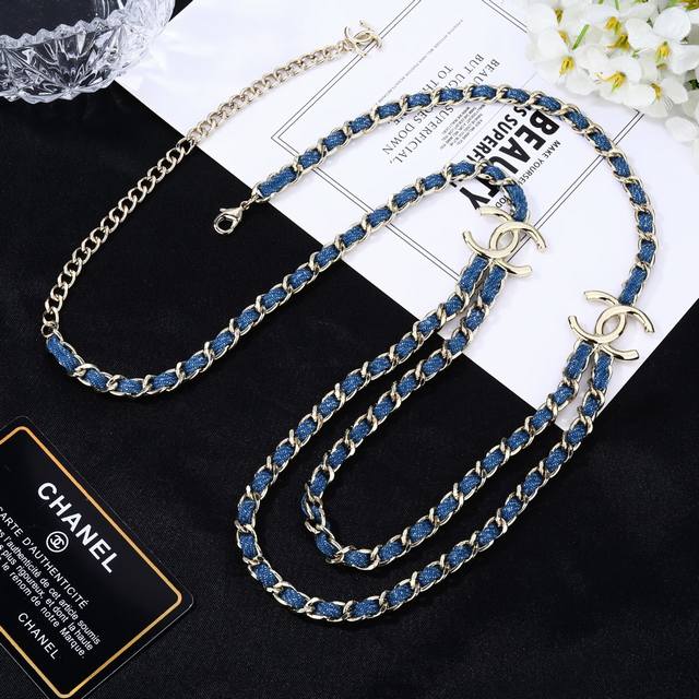 Chanel new blue waist chain purchasing level one to one quality Chanel goose se