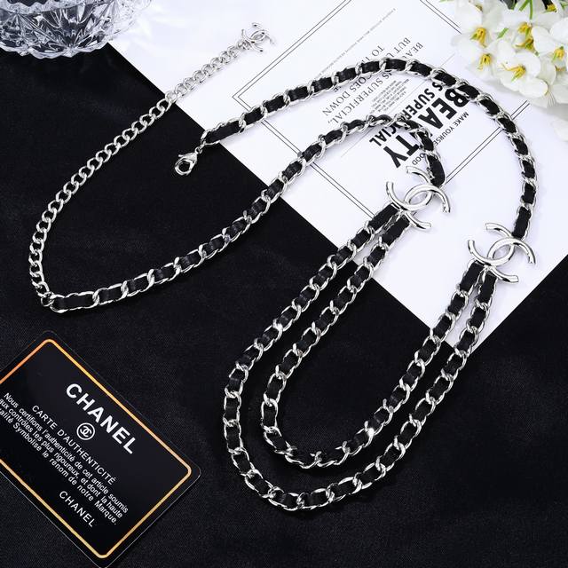 Chanel new black waist chain purchasing level one to one quality Chanel goose se