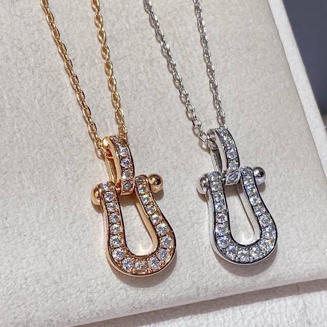 Fred Hot new Feiden necklace, Fred diamond pull ring necklace High-end customiza