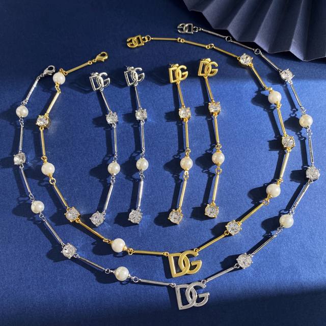 earrings Dg92 necklace Dg92 D&G European and American fashion retro glossy Dg l