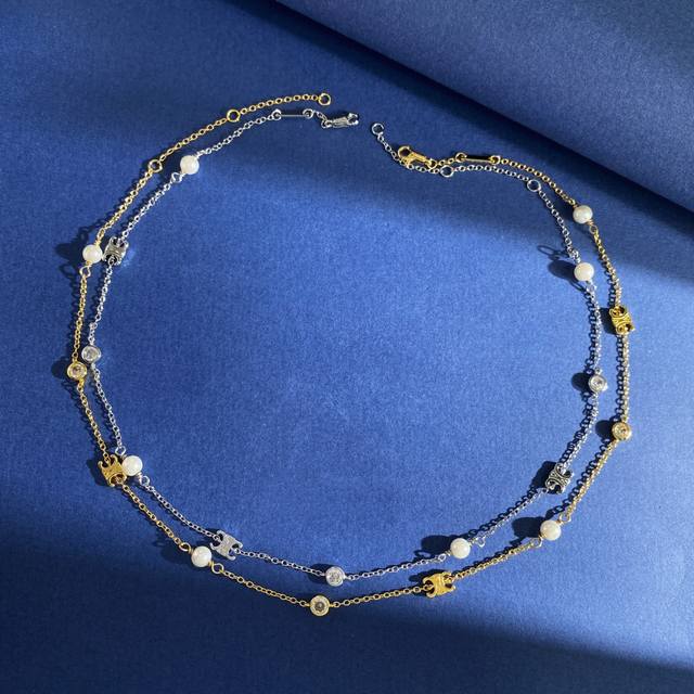 necklace Sl92 Celine Korean version Ins fashion Arc de Triomphe diamond pearl m