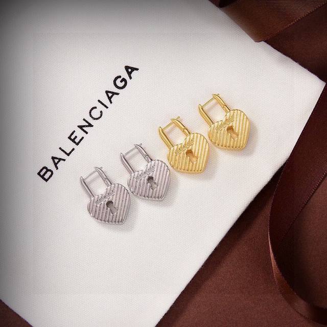 Original goods New products Balenciaga new earrings counter consistent brass ma