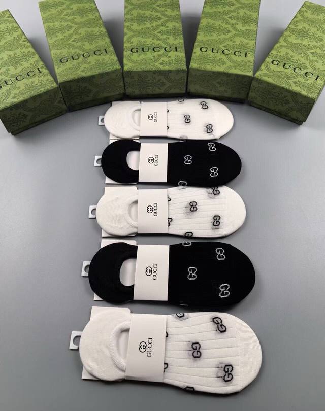 Special Gucci Gucci G home new women's invisible socks one box of five pairs of