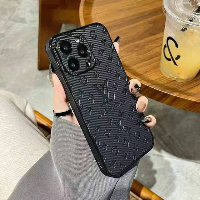 Lv mobile phone case vertical grain side sticker full package fine hole mobile p