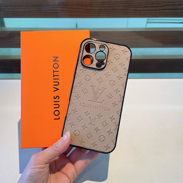 Lv mobile phone case vertical grain side sticker full package fine hole mobile p