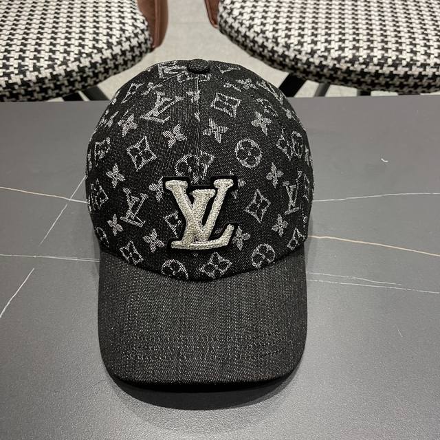 Louis Vuitton new original baseball cap, Lv denim jacquard, 1:1 custom-made at t