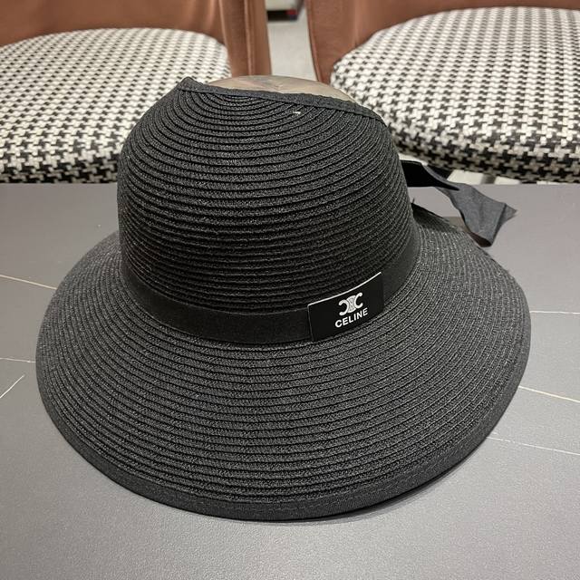 Celine summer large brim travel sun protection sunshade straw anti-ultraviolet f