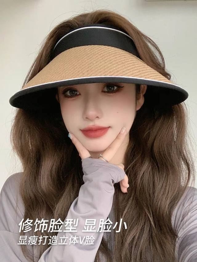 Moncler face small sun hat women's summer 2025 new sun hat anti-ultraviolet larg