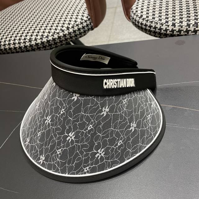 Dior hollow top ponytail sun hat women's new summer sun protection anti-ultravio