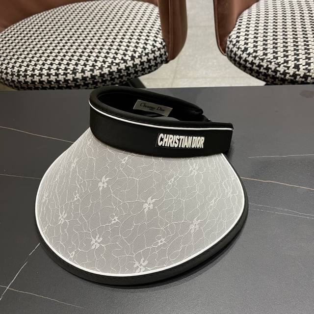 Dior hollow top ponytail sun hat women's new summer sun protection anti-ultravio