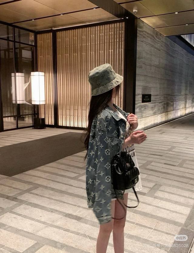 Lv Louis Vuitton new denim bucket hat, head circumference 57cm, unisex