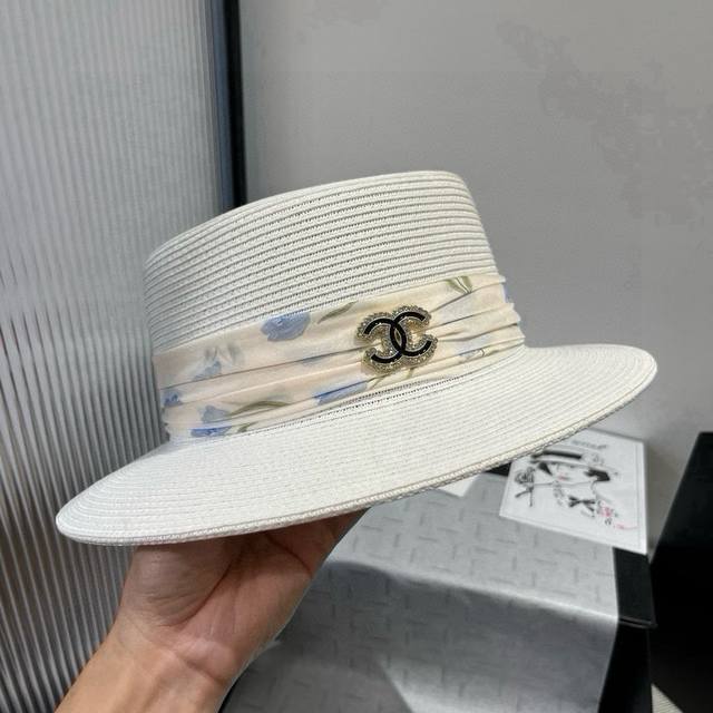 Chanel flat top hat, head circumference 57cm