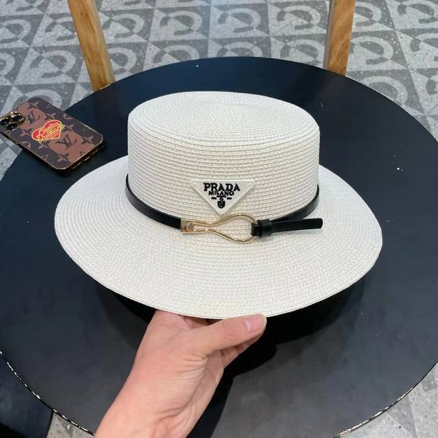 Prada straw hat, sun hat, L head circumference 57cm