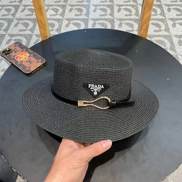 Prada straw hat, sun hat, L head circumference 57cm