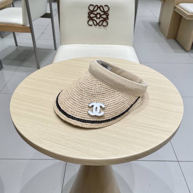 Chanel headband style hollow top hat summer fashion versatile casual Korean styl
