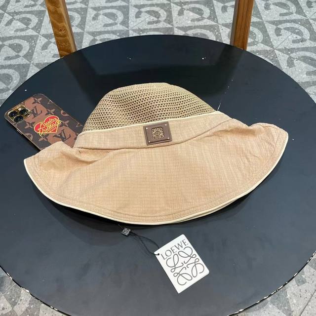 Loewe sun hat women's new style fisherman hat anti-ultraviolet large brim summer