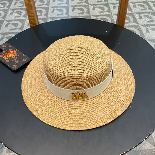 Dior 2025 new big brand basin hat straw hat first choice for the beach in summer