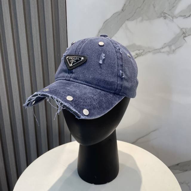Prada 2025 new redesigned baseball cap, new model shipped, big brand style, supe