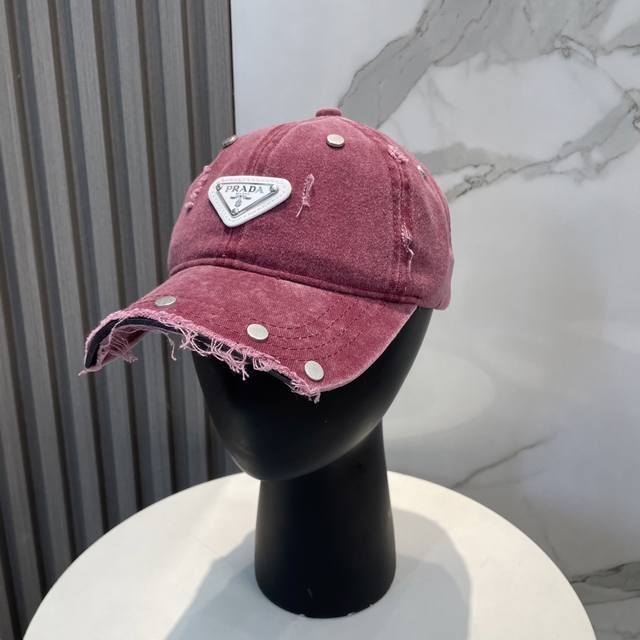 Prada 2025 new redesigned baseball cap, new model shipped, big brand style, supe