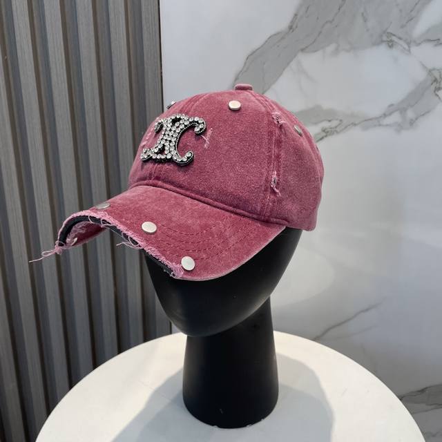 Celine 2025 new redesigned baseball cap, new model shipped, big brand style, sup