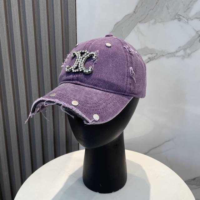Celine 2025 new redesigned baseball cap, new model shipped, big brand style, sup