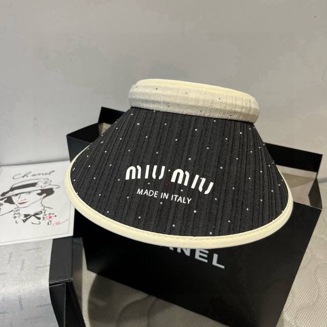 Miu Miu Miumiu hollow top headband sun hat