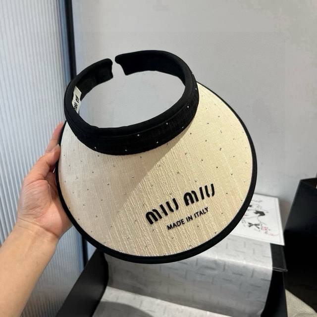 Miu Miu Miumiu hollow top headband sun hat