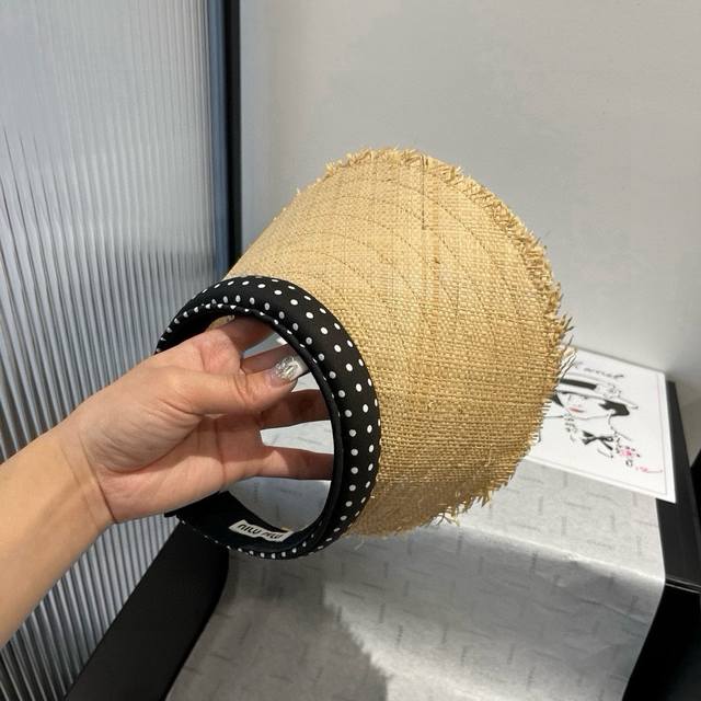 Miumiu straw hat, headband sun hat