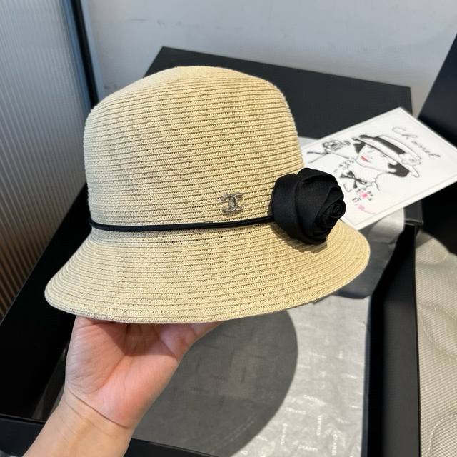 Chanel new hat, original small basin hat, straw hat, head circumference 57cm