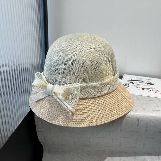 Chanel linen hat, high-end basin hat, head circumference 57cm