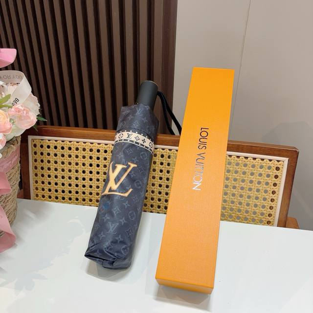 Louis Vuitton tri-fold automatic folding umbrella with new coating technology an