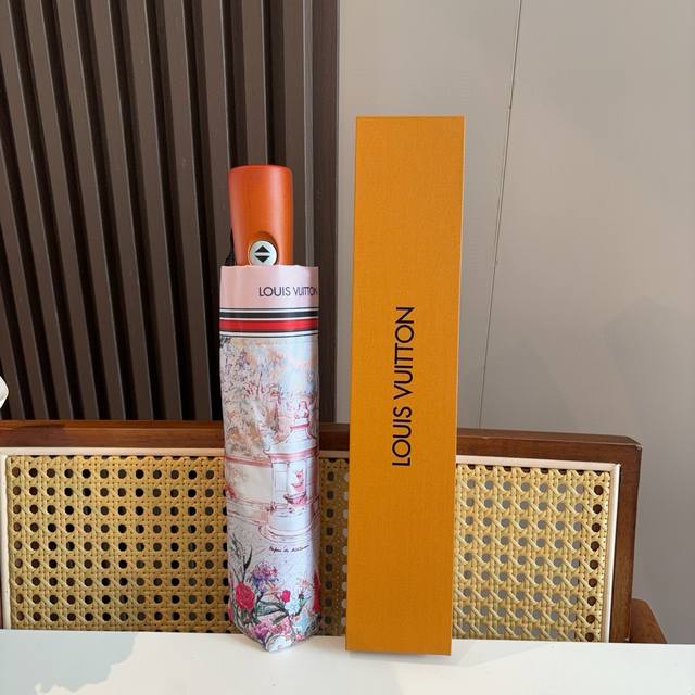 Louis Vuitton tri-fold automatic folding umbrella with new coating technology an