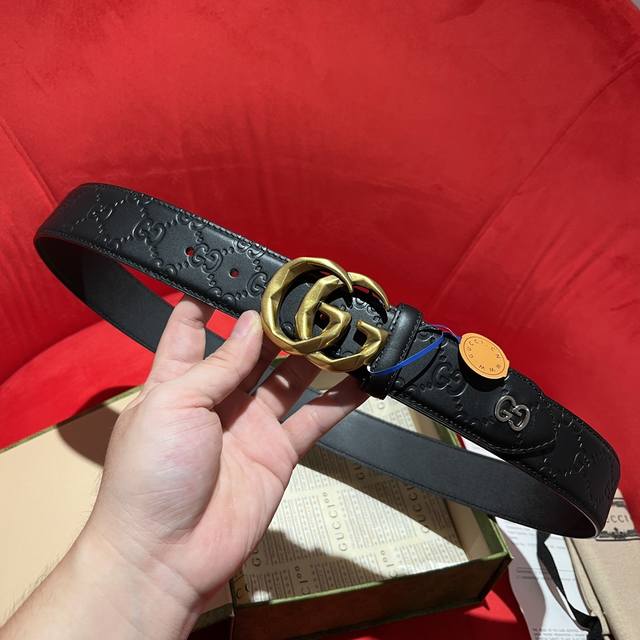 GUCCI spot shot, original mold, exquisite retro new Gg buckle with double-sided