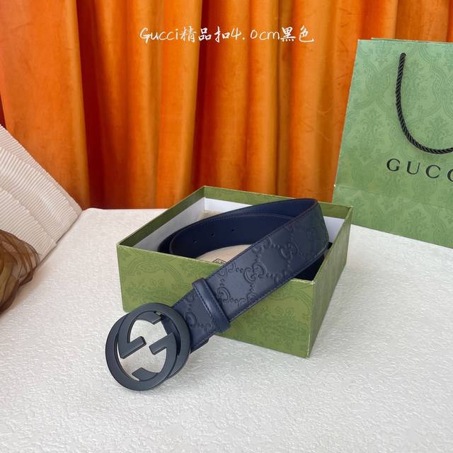Gucci classic embossed leather with original leather sole boutique copper buckle